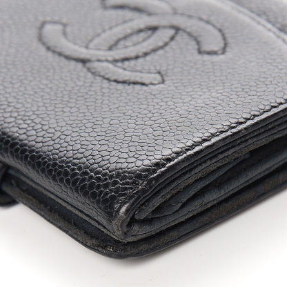 Chanel Caviar Timeless CC Compact French Wallet Black 12 of 14