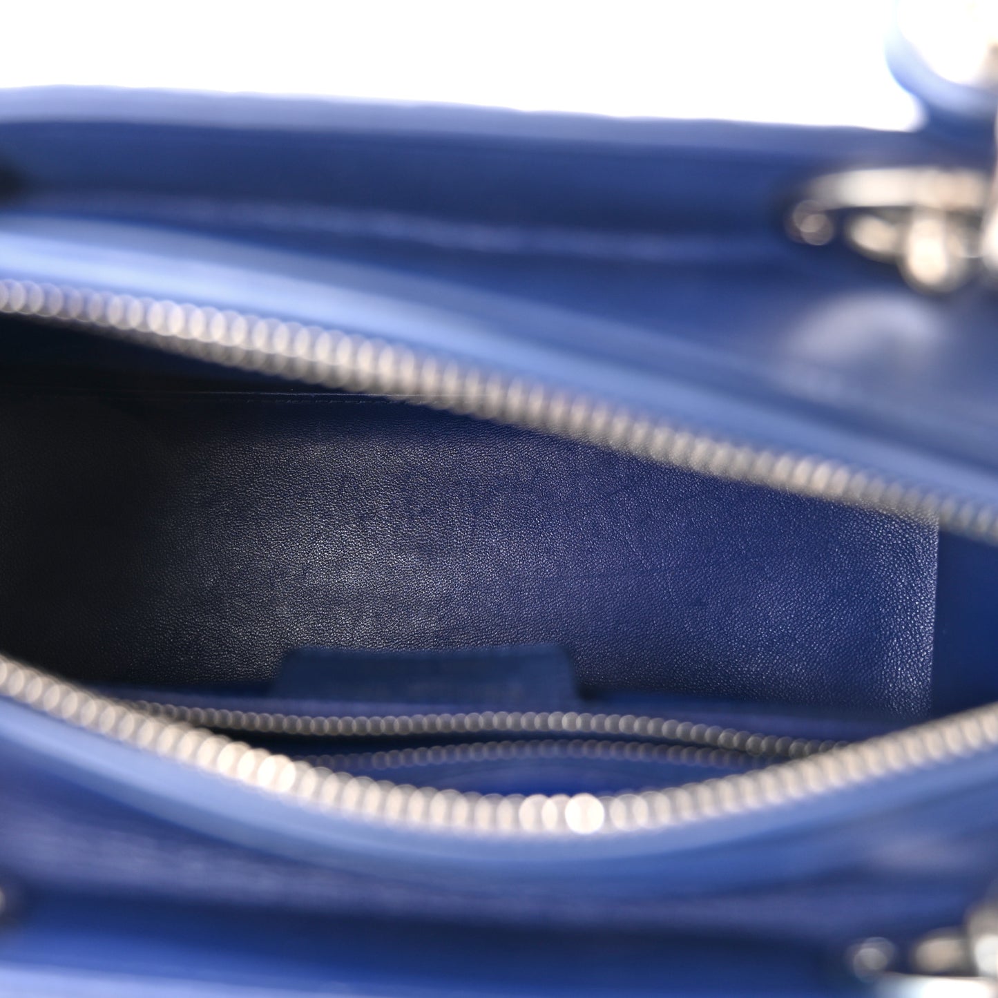 Ultra Matte Calfskin Cannage Medium Lady Dior Blue