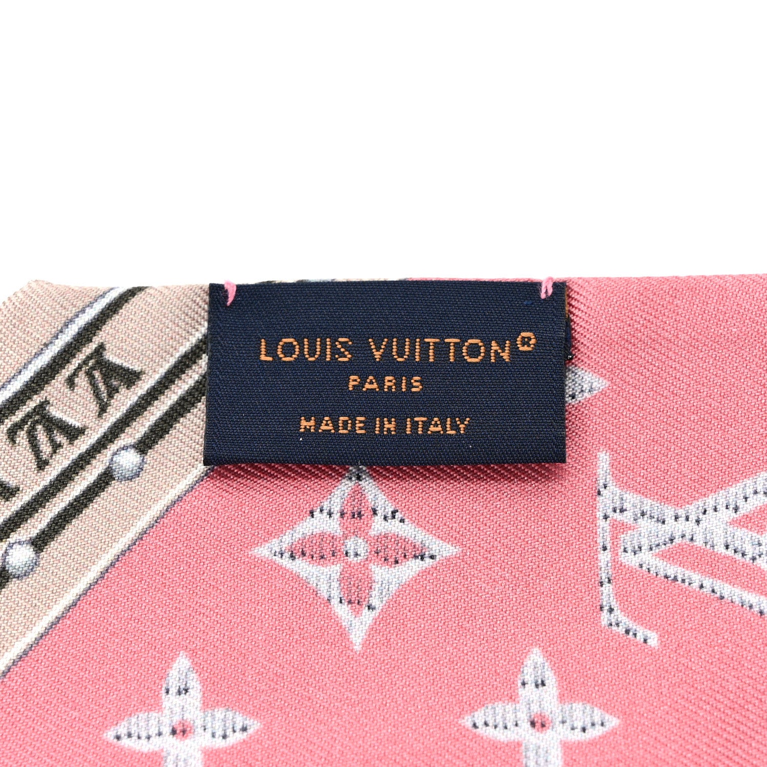 Louis Vuitton Silk Monogram LV Details BB Bandeau Rose 3 of 4