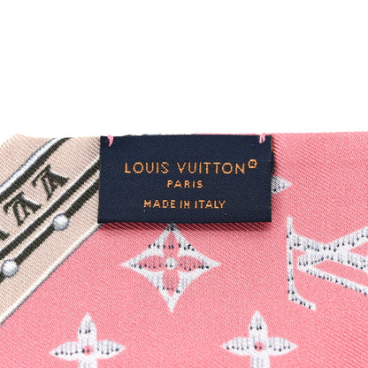 Louis Vuitton Silk Monogram LV Details BB Bandeau Rose 3 of 4