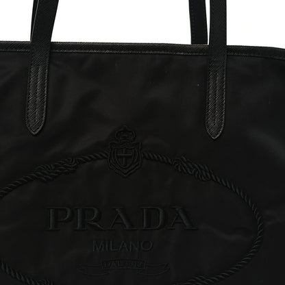Prada Tessuto Nylon Logo Tote Black 8 of 11