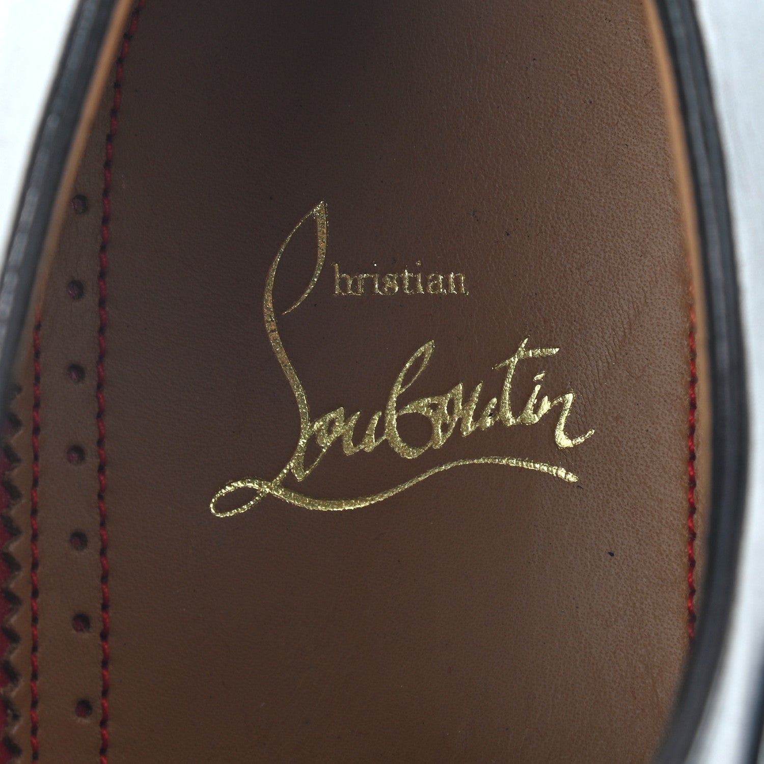 Christian Louboutin Calfskin Mens Greggo Flat Oxfords 41 Navy 7 of 7
