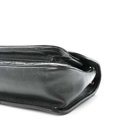 Saint Laurent Crinkled Calfskin Matelasse Monogram Baby Niki Chain Satchel Storm 9 of 9