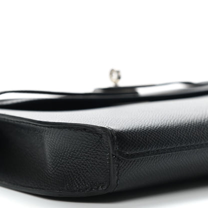 Hermes Epsom Kelly Depeches 25 Pouch Black 9 of 12