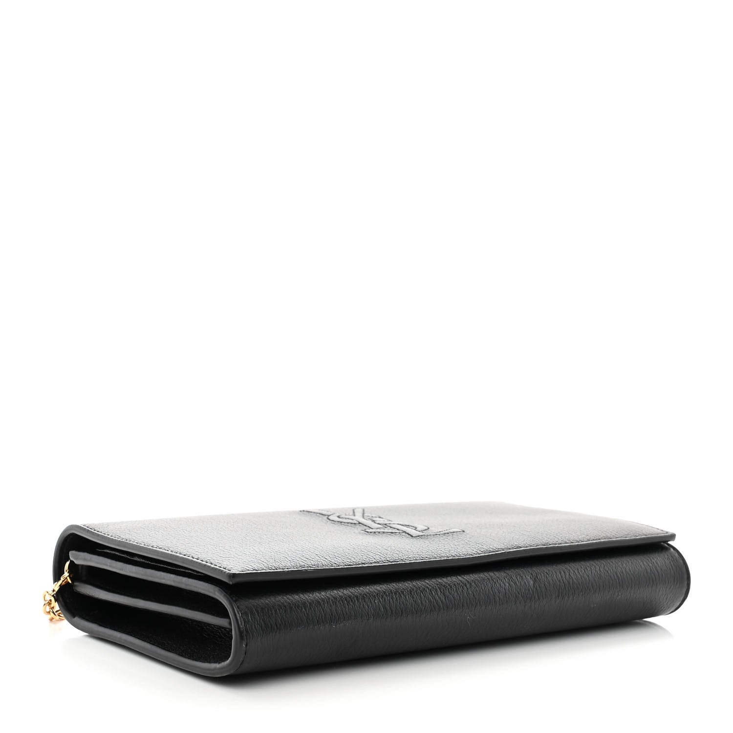 Saint Laurent Calfskin Monogram Belle de Jour Chain Clutch Black 4 of 13