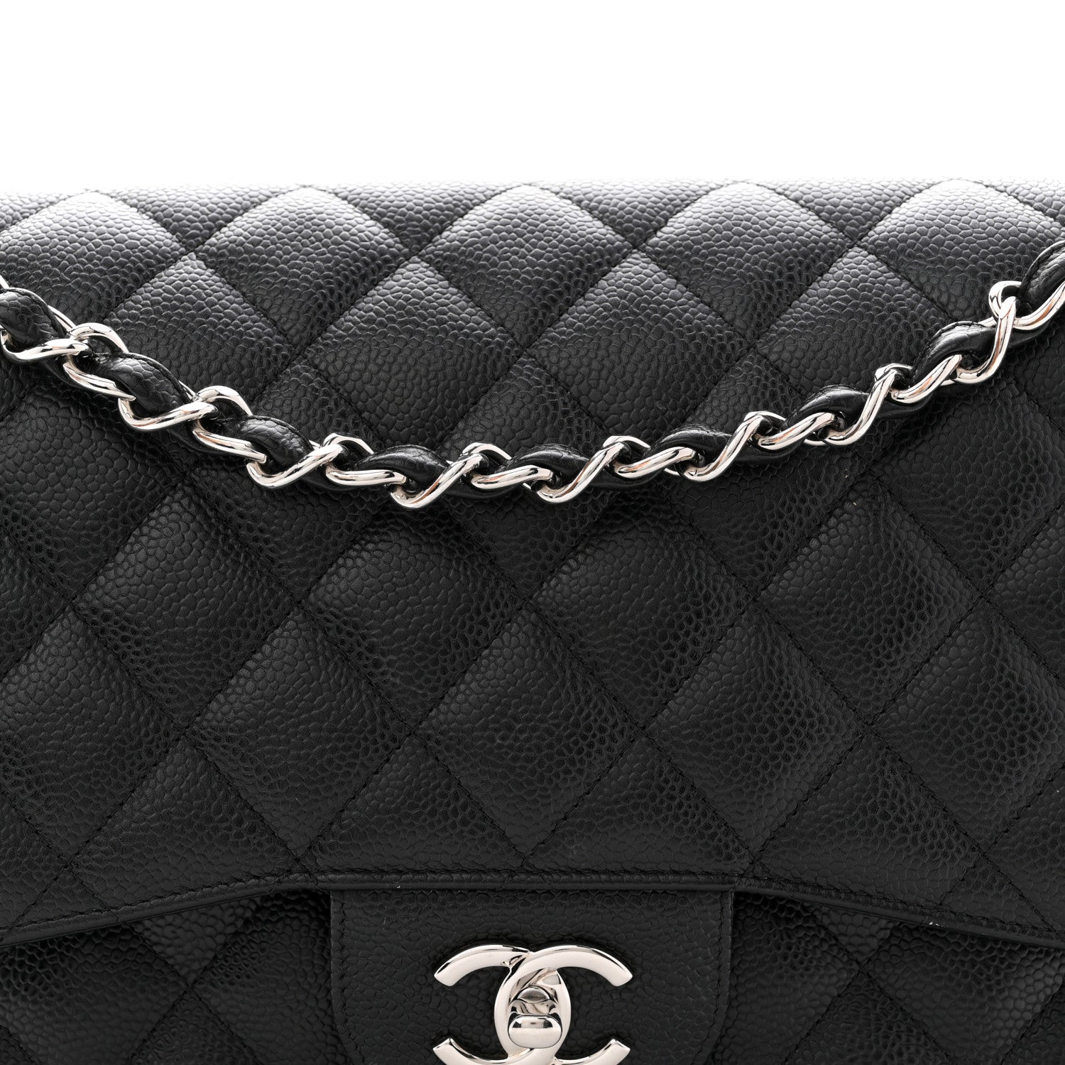 Chanel Caviar Quilted Jumbo Double Flap Black 8 of 11