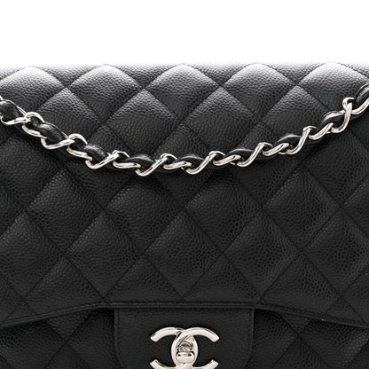 Chanel Caviar Quilted Jumbo Double Flap Black 8 of 11