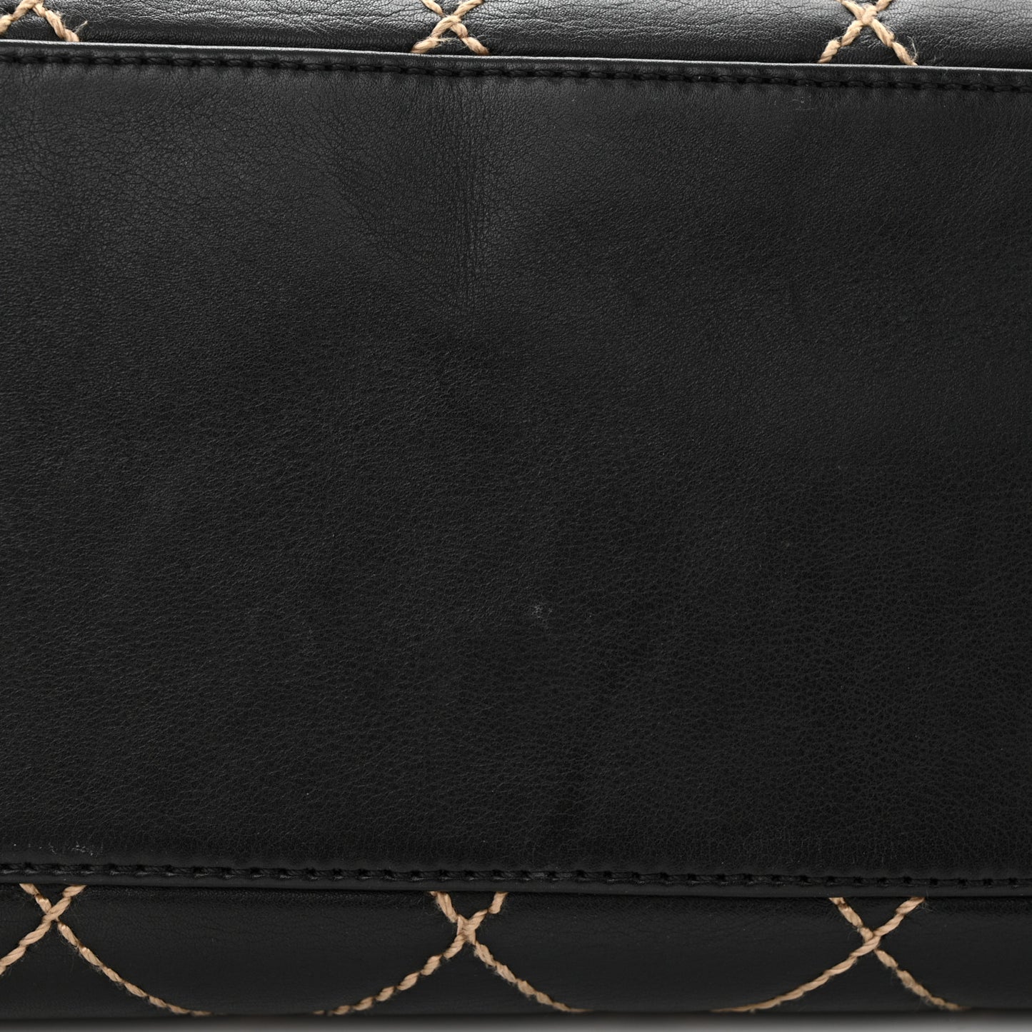 Calfskin Wild Stitch Medium Tote Black