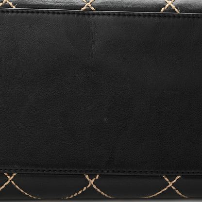 Chanel Calfskin Wild Stitch Medium Tote Black 11 of 11