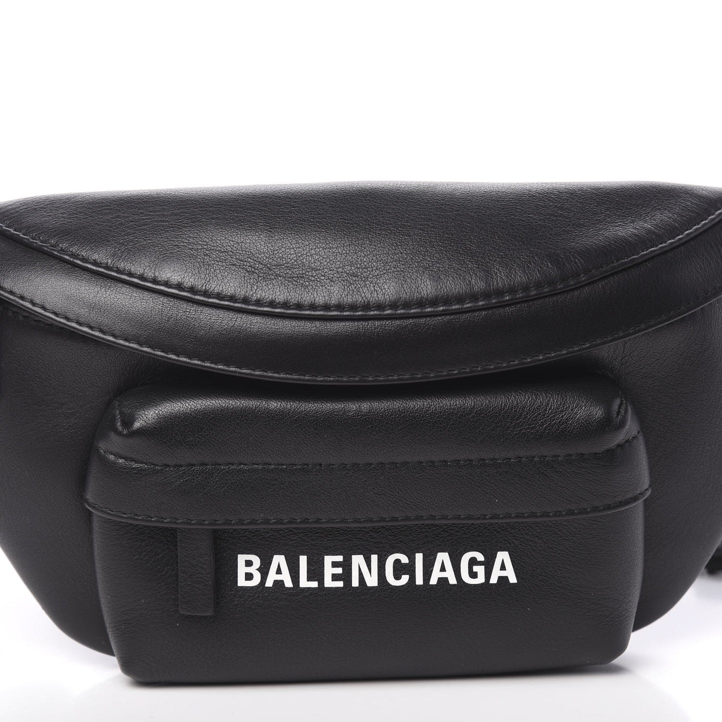 Smooth Calfskin Logo Everyday Beltpack XS Black White