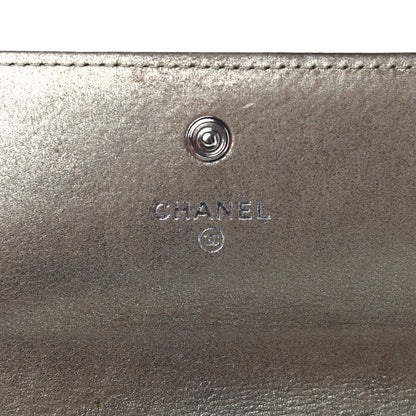 Chanel CHANE Iridescent Calfskin Quilted Boy Flap Wallet Dark Gold 6 of 8