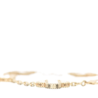 Van Cleef & Arpels 18K Yellow Gold Mother of Pearl 5 Motifs Vintage Alhambra Bracelet 5 of 7