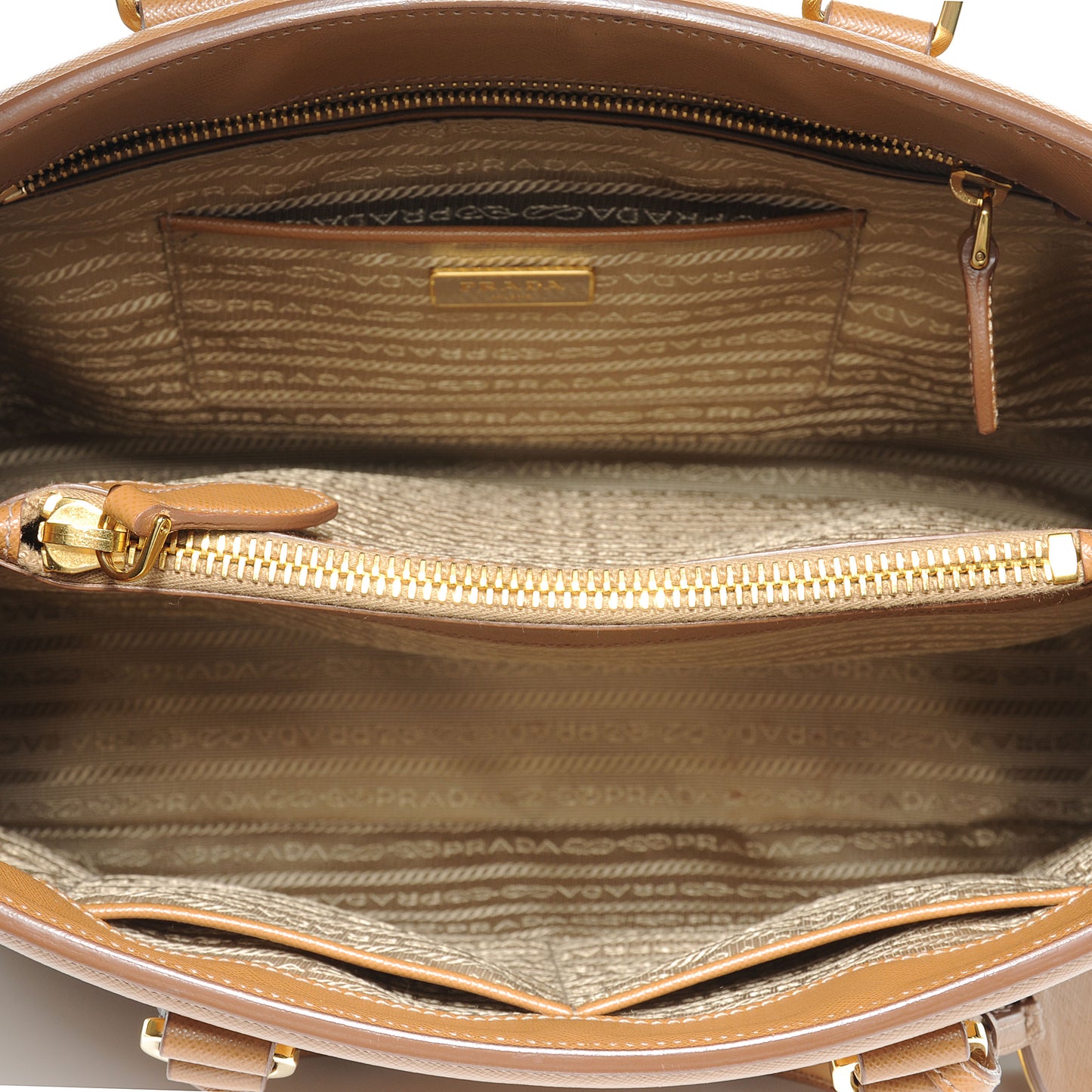 Saffiano Lux Parabole Tote Caramel