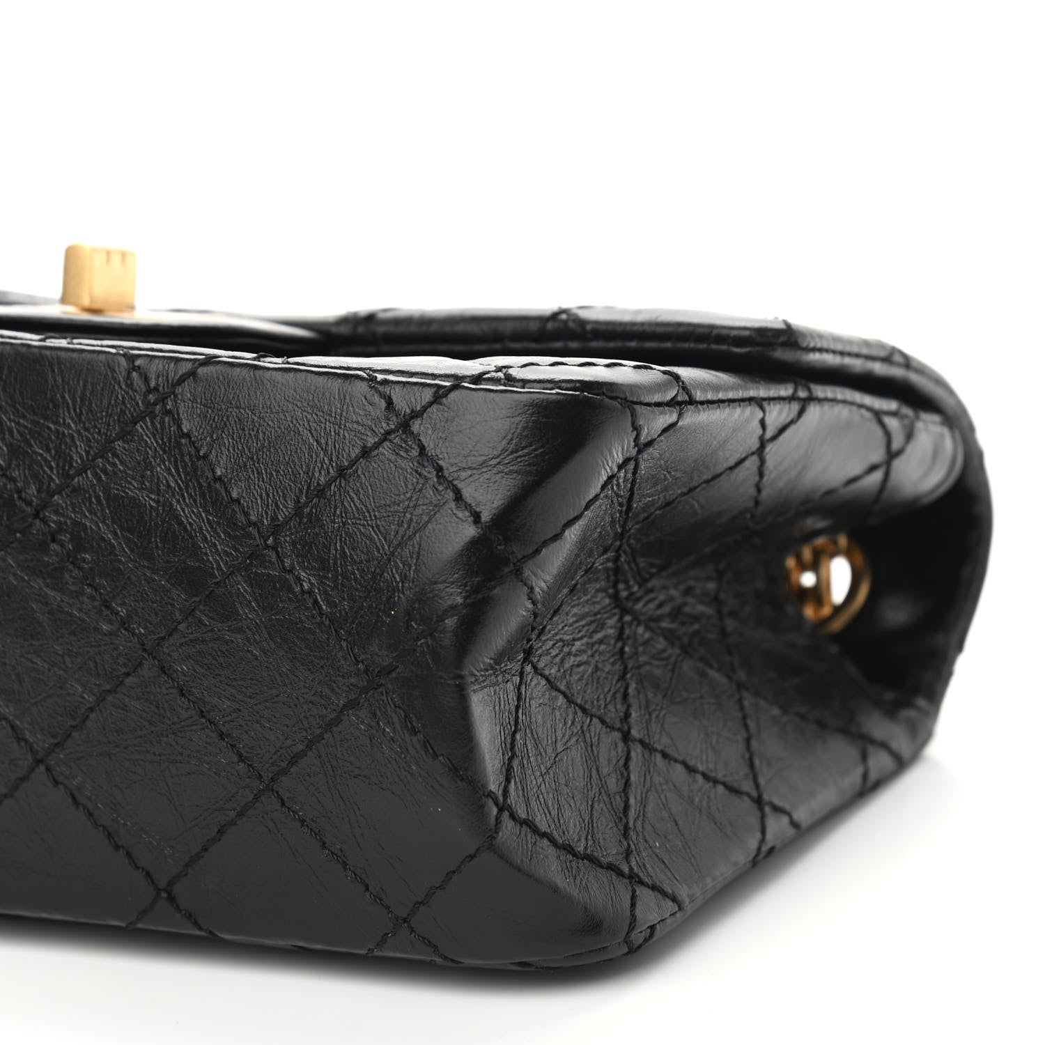 Chanel Aged Calfskin Quilted 2.55 Reissue Mini Flap Black 9 of 9
