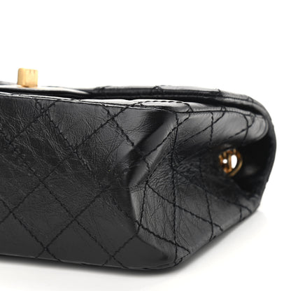 Chanel Aged Calfskin Quilted 2.55 Reissue Mini Flap Black 9 of 9