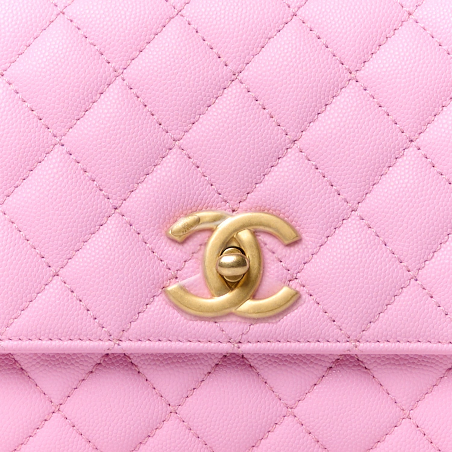 Chanel Caviar Quilted Small Coco Chain Handle Flap Lilac 9 of 11