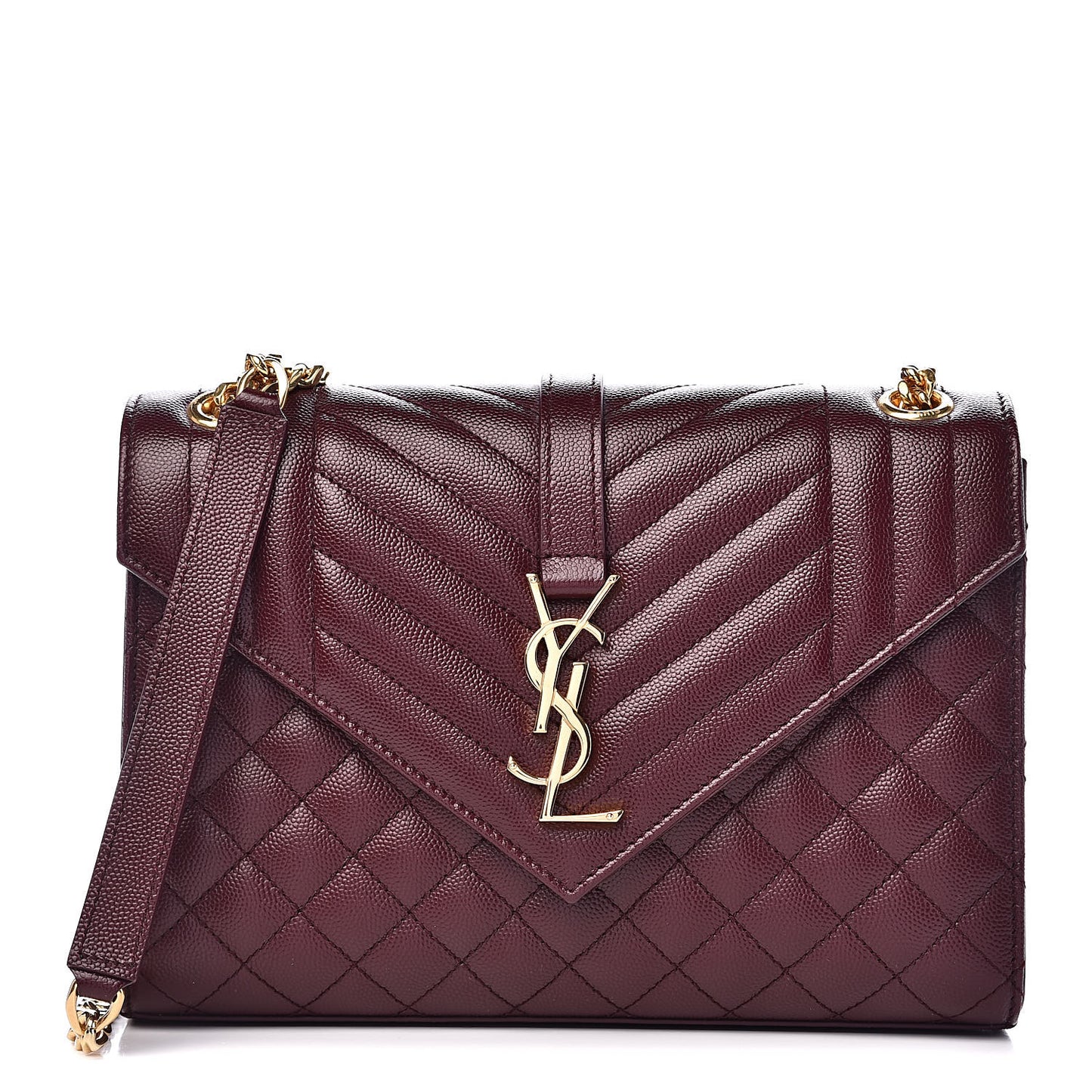 Grain De Poudre Textured Mixed Matelasse Medium Triquilt Monogram Satchel Rouge Legion