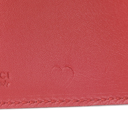 Gucci GG Supreme Monogram Pearl Studded French Wallet Beige Hibiscus Red 8 of 8