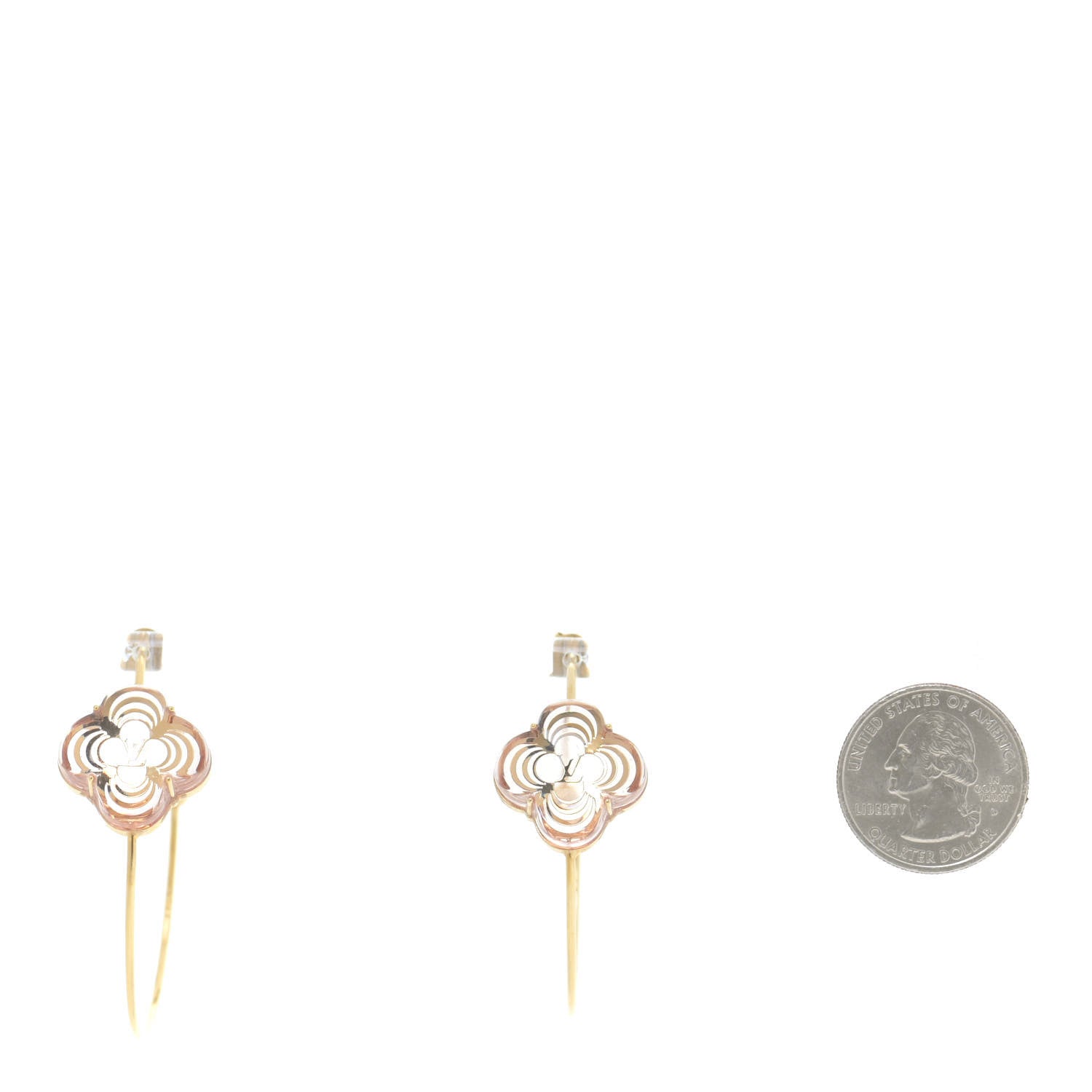 Louis Vuitton A La Folie Hoop Earrings Gold 2 of 3