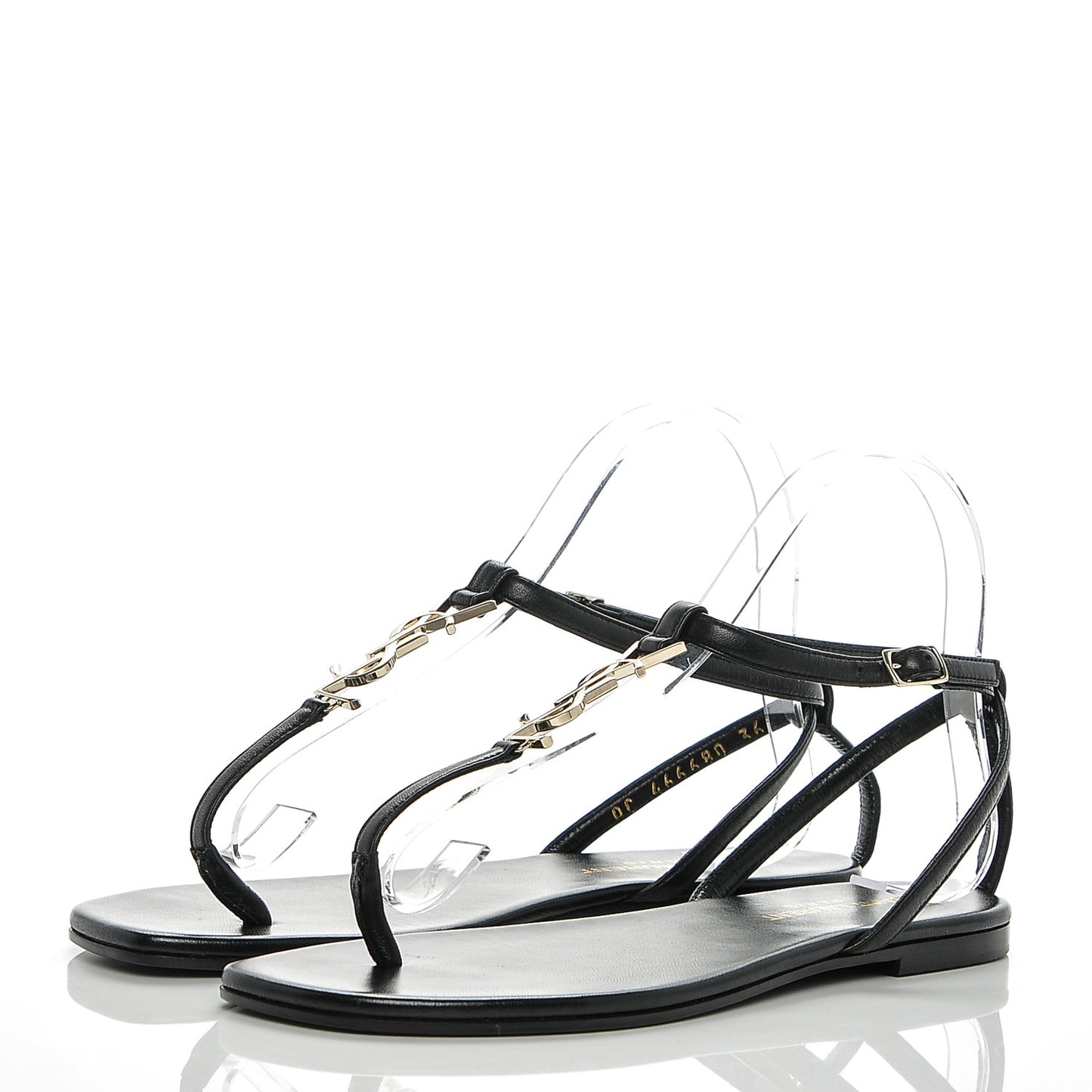 Calfskin Nu Pieds 05 Sandals 36 Black