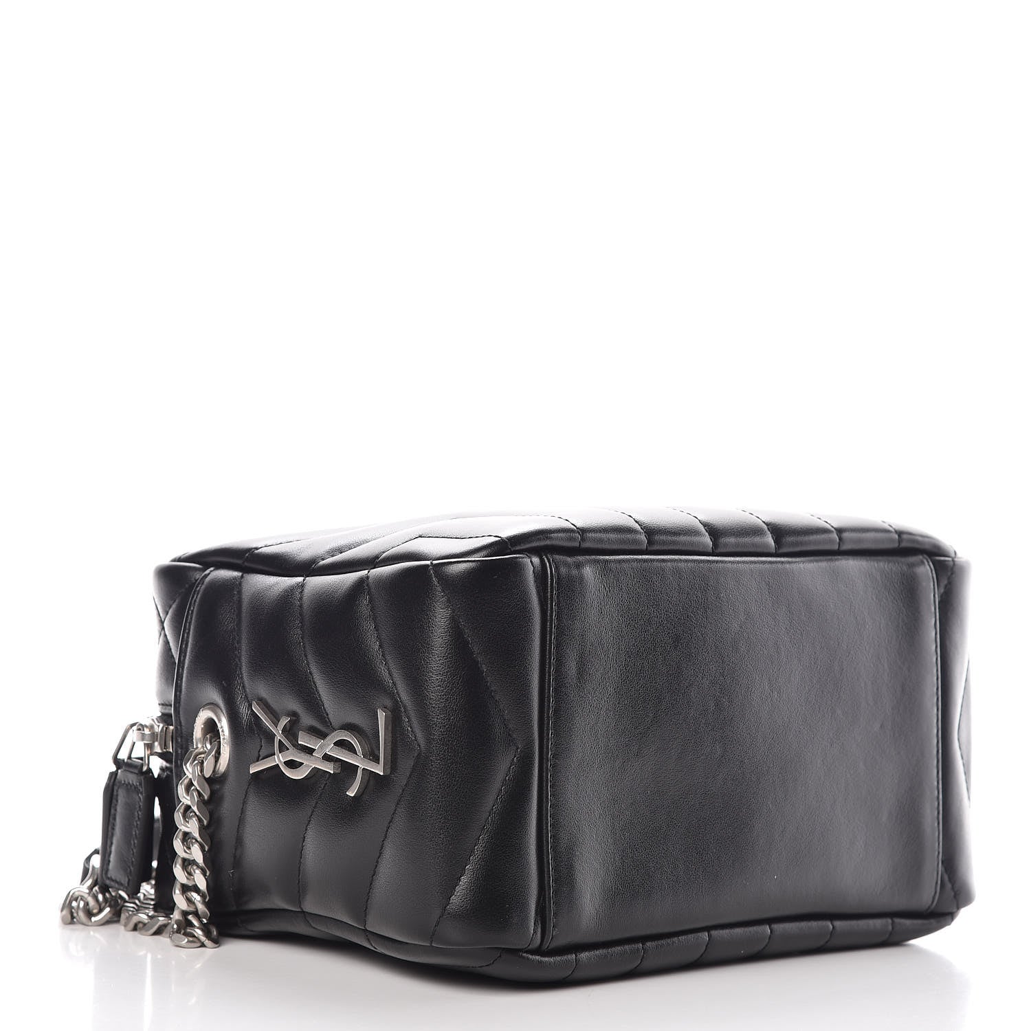 Saint Laurent Calfskin Y Quilted Monogram Small Loulou Bowling Bag Black 4 of 8