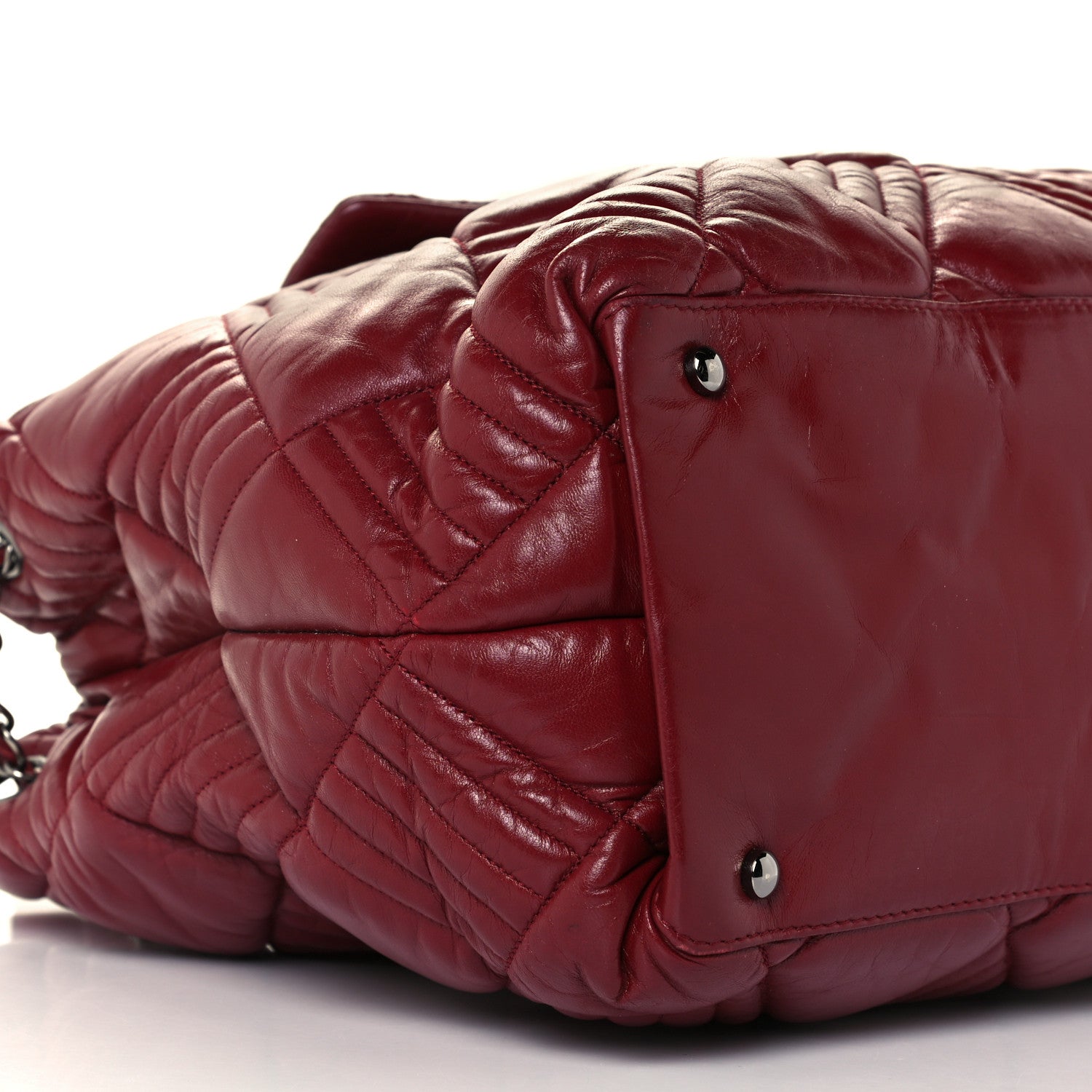 Chanel Lambskin Large In and Out Tote Red 8 of 9