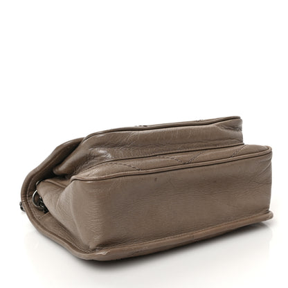 Saint Laurent Crinkled Calfskin Matelasse Monogram Baby Niki Chain Satchel Greyish Brown 4 of 11