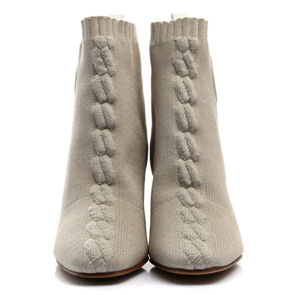 Hermes Knit Calfskin Volver 60 Ankle Boots 35.5 Nocciola 2 of 7
