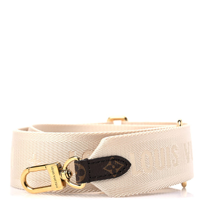 Louis Vuitton Jacquard Monogram Adjustable Shoulder Strap New Creme 1 of 3