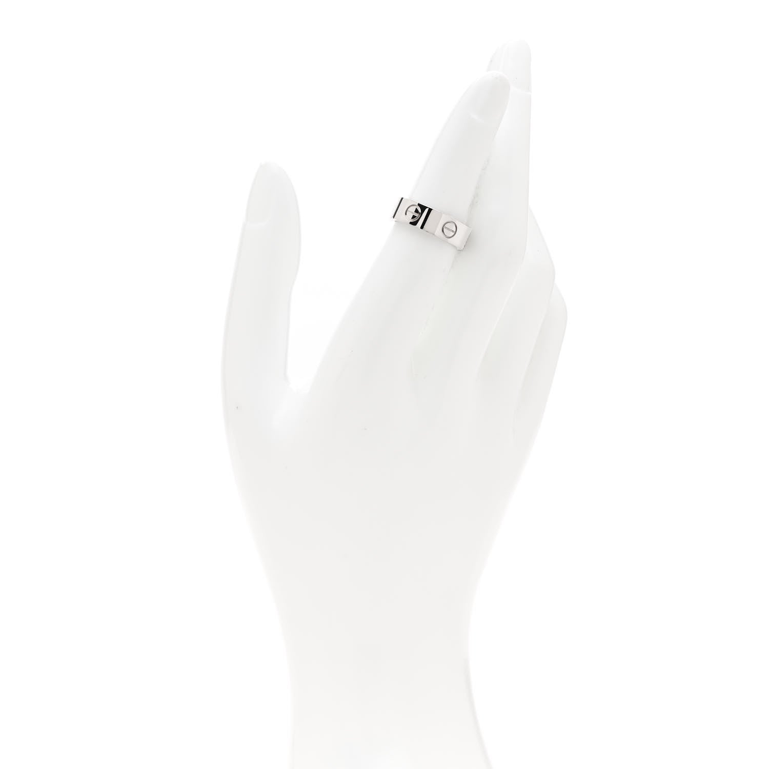 Cartier 18K White Gold 5.5mm LOVE Ring 50 5.25 2 of 4