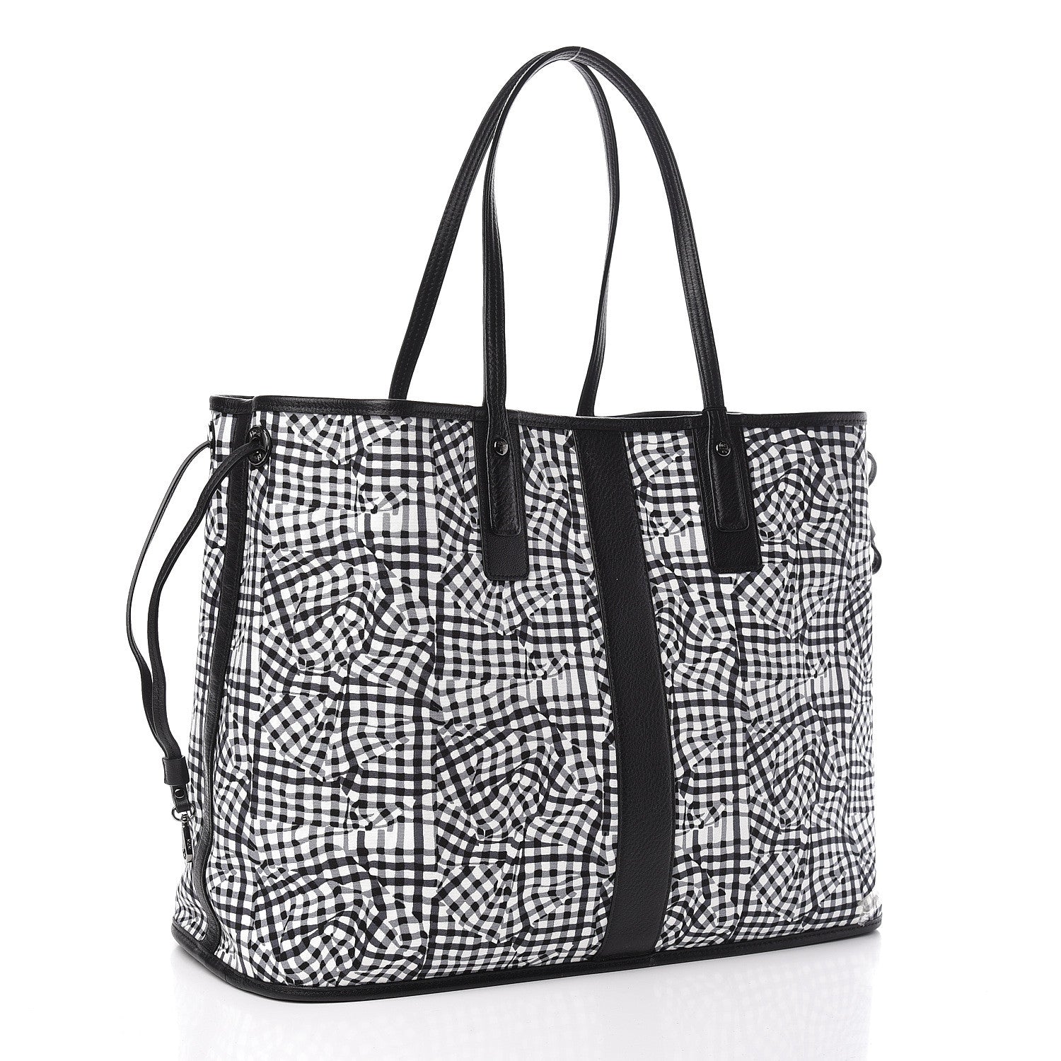 MCM Visetos Large Liz Reversible Shopper Tote Black 7 of 19