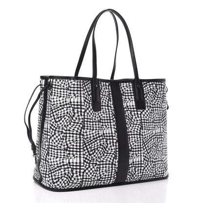 MCM Visetos Large Liz Reversible Shopper Tote Black 7 of 19