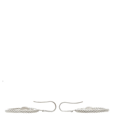 David Yurman Sterling Silver Diamond Mobile Circle Earrings 3 of 4