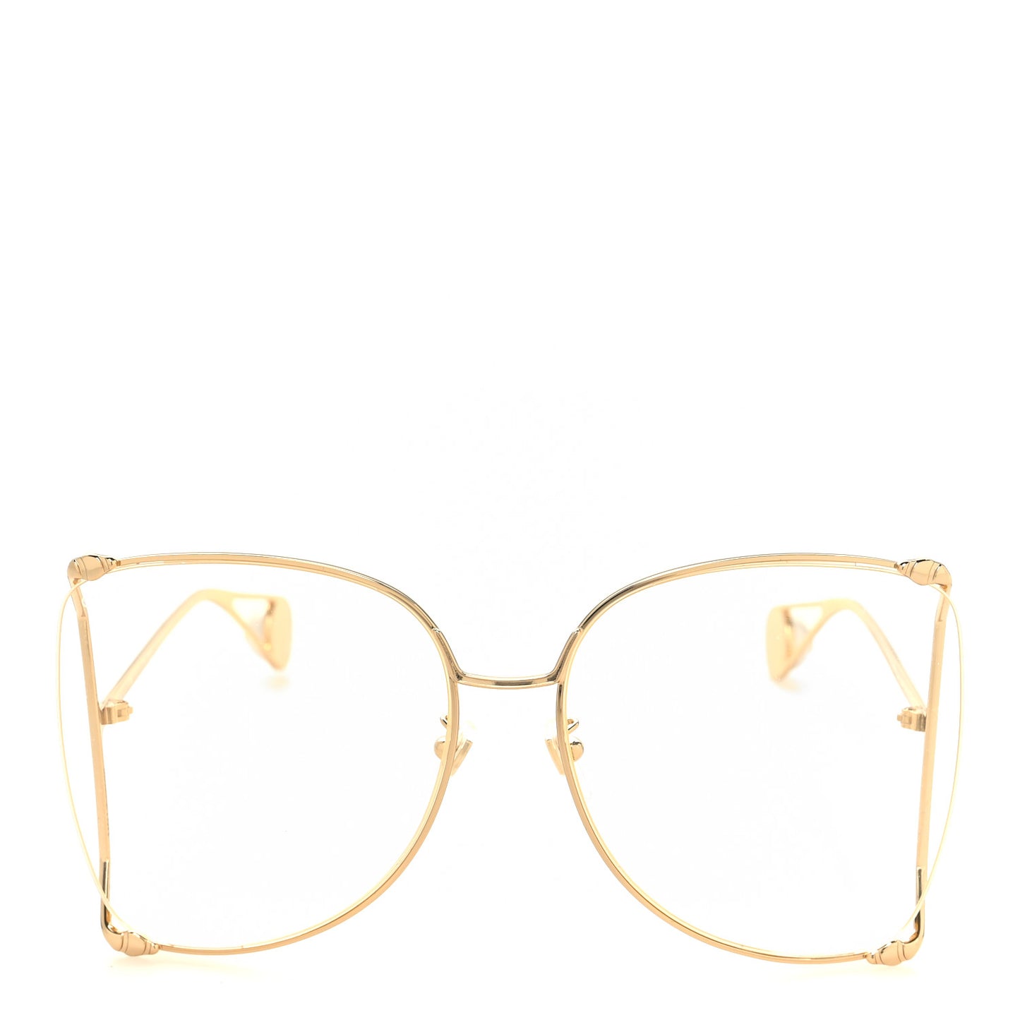 Metal Oversized Round Sunglasses GG0252S Gold