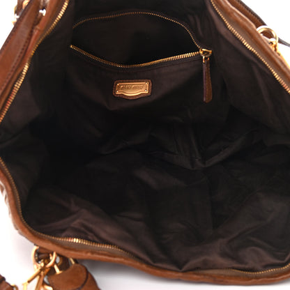 Miu Miu Nappa Large Patchwork Tote Brown 5 of 23