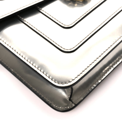 Bulgari Metallic Calfskin Small Serpenti Forever Snake Strap Crossbody Bag Silver 10 of 11
