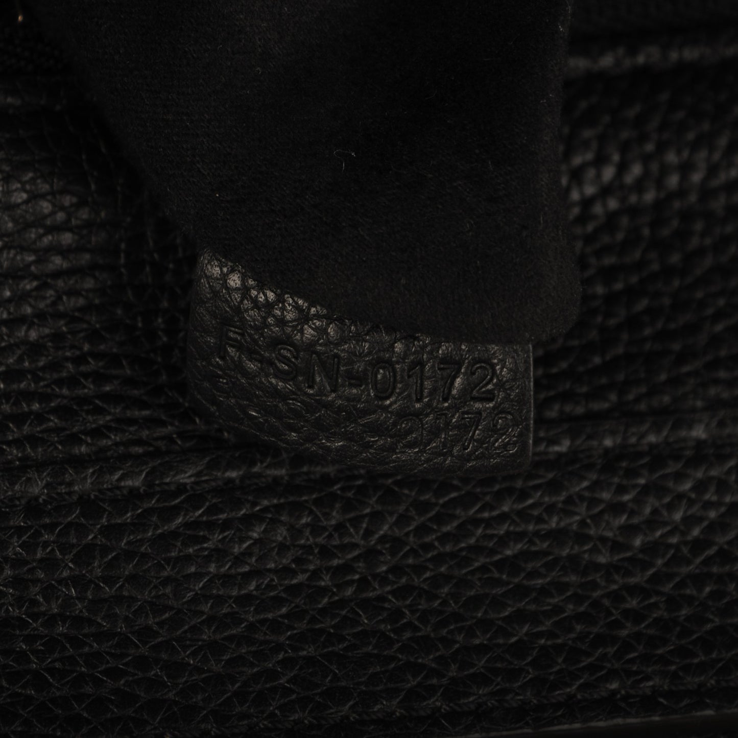 Drummed Calfskin Mini Luggage Black