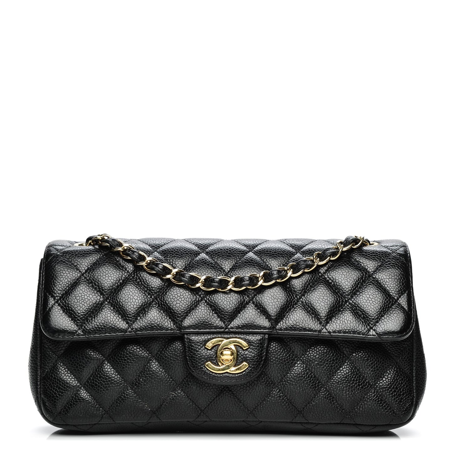 Caviar Quilted East West Flap Black