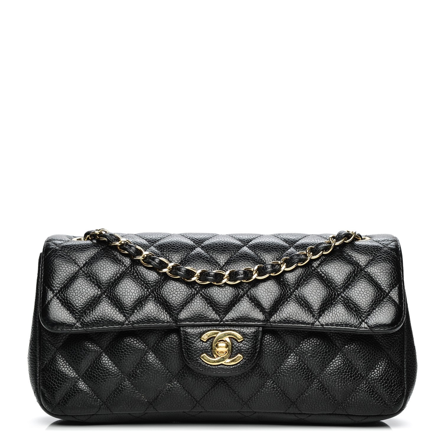 Chanel Caviar Quilted East West Flap Black 1 of 8