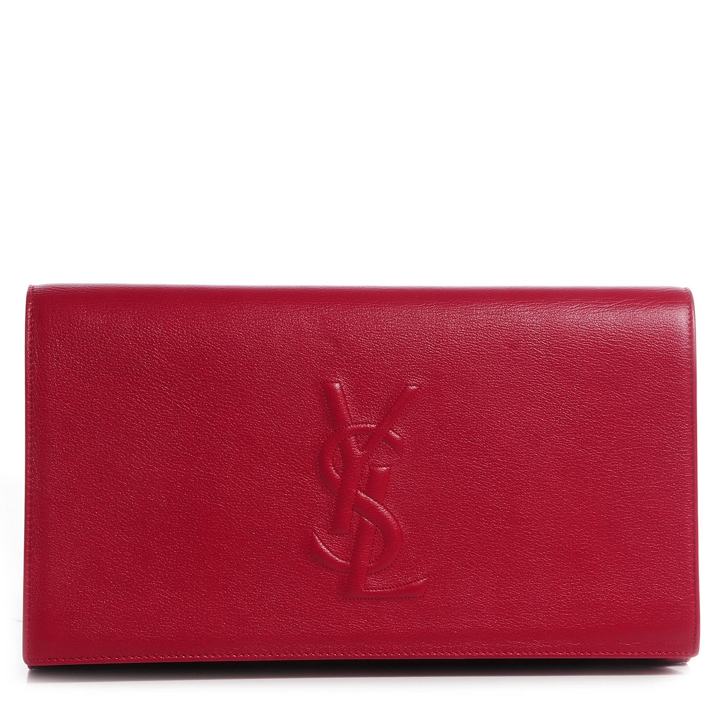Calfskin Belle De Jour Large Clutch Lipstick Red