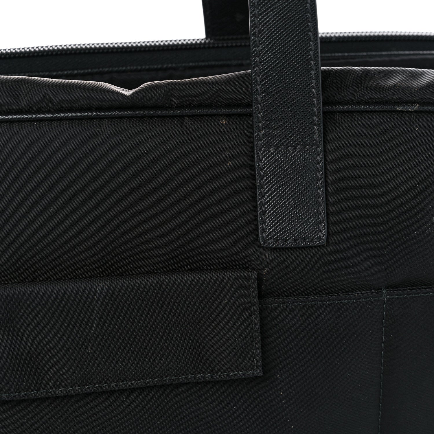 Prada Tessuto Nylon Saffiano Briefcase Black 11 of 14
