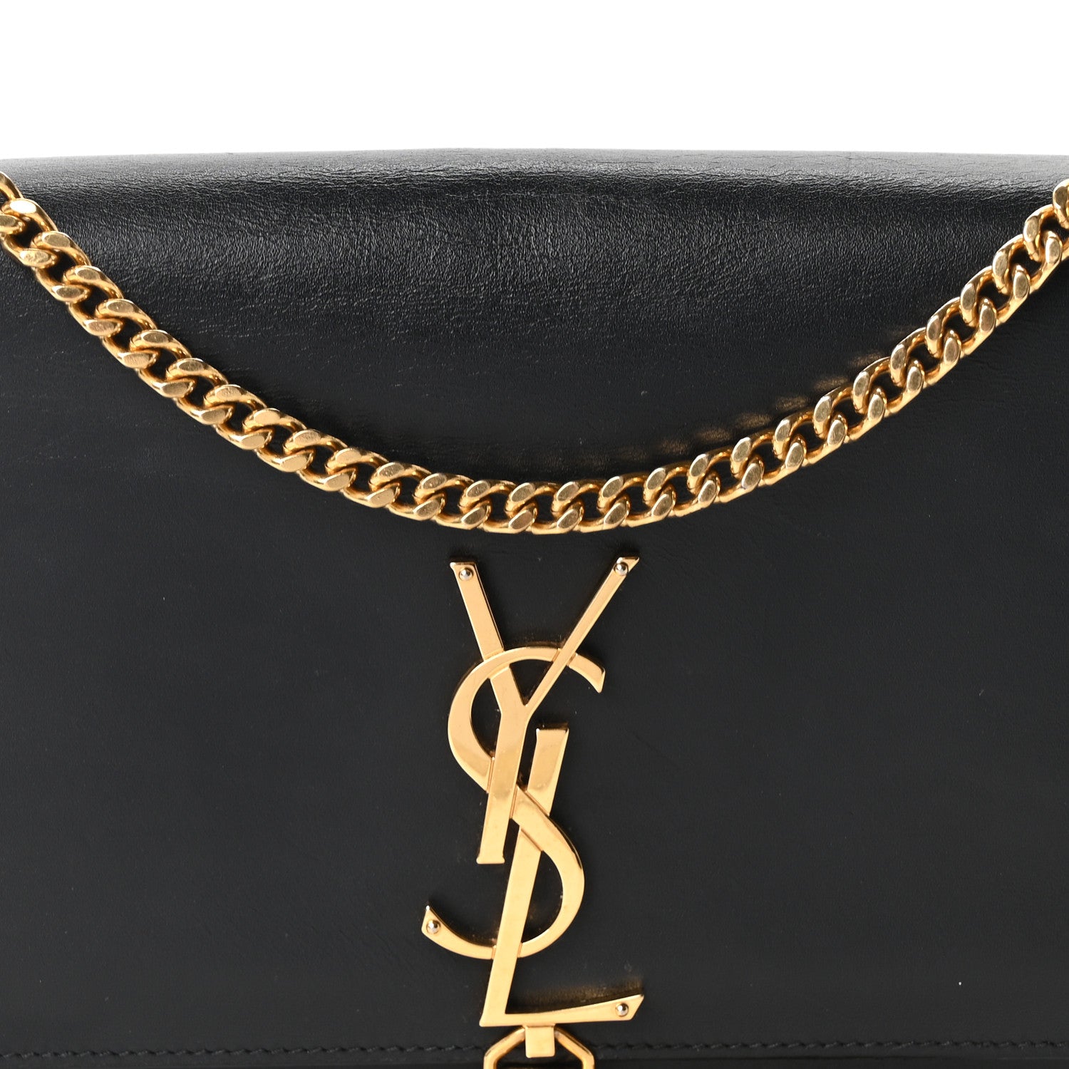 Saint Laurent Smooth Calfskin Medium Classic Monogram Kate Tassel Satchel Black 8 of 10