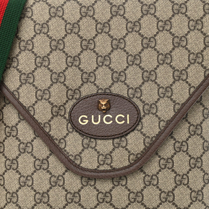 Gucci GG Supreme Monogram Web Medium Neo Vintage Flap Messenger Bag Beige New Acero 8 of 10