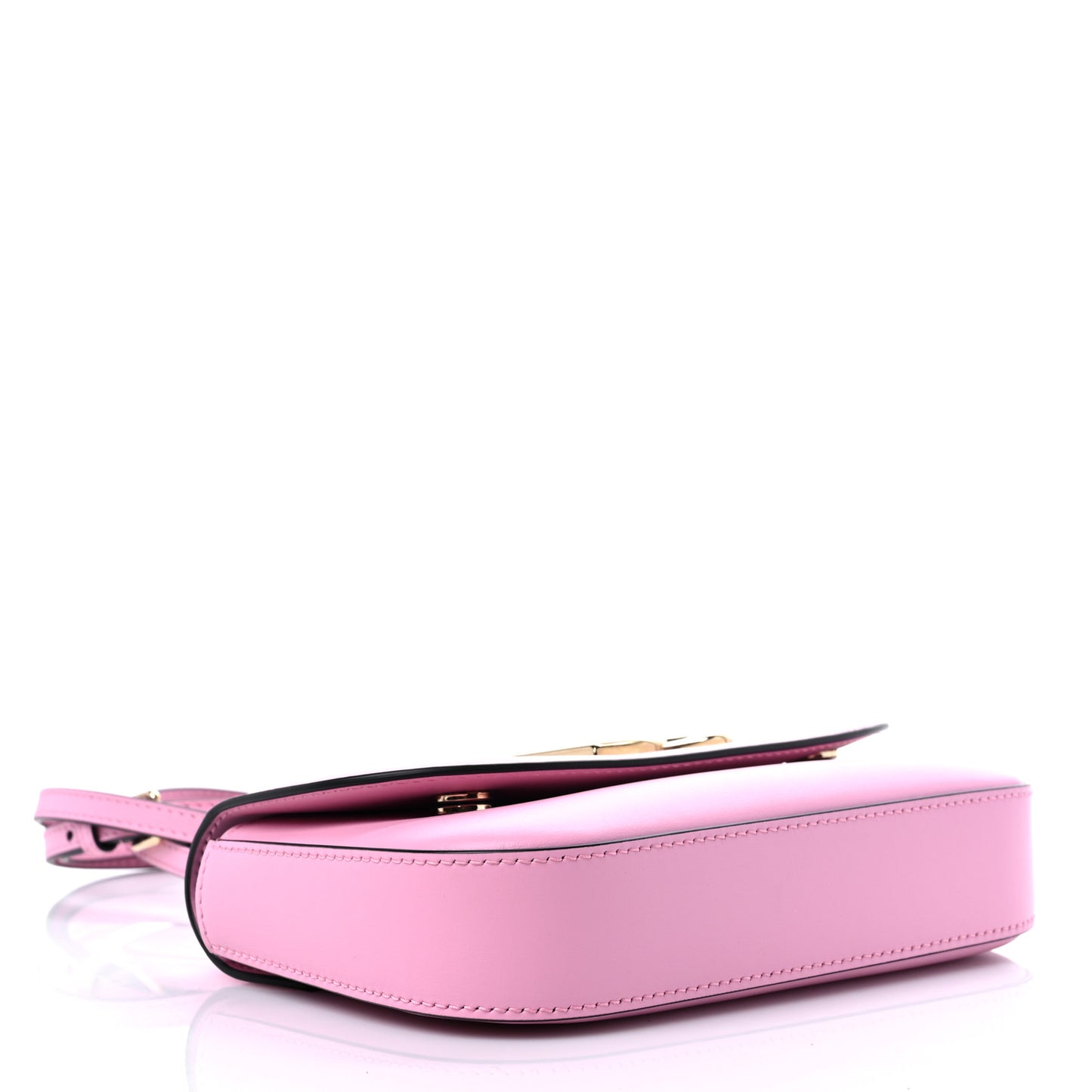 Calfskin 3.5 Flap Crossbody Bag Pink