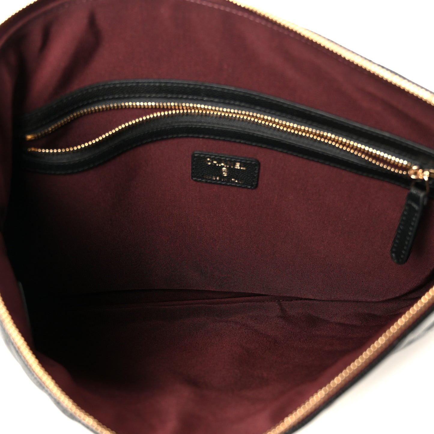 Caviar Quilted Large Cosmetic Case Black