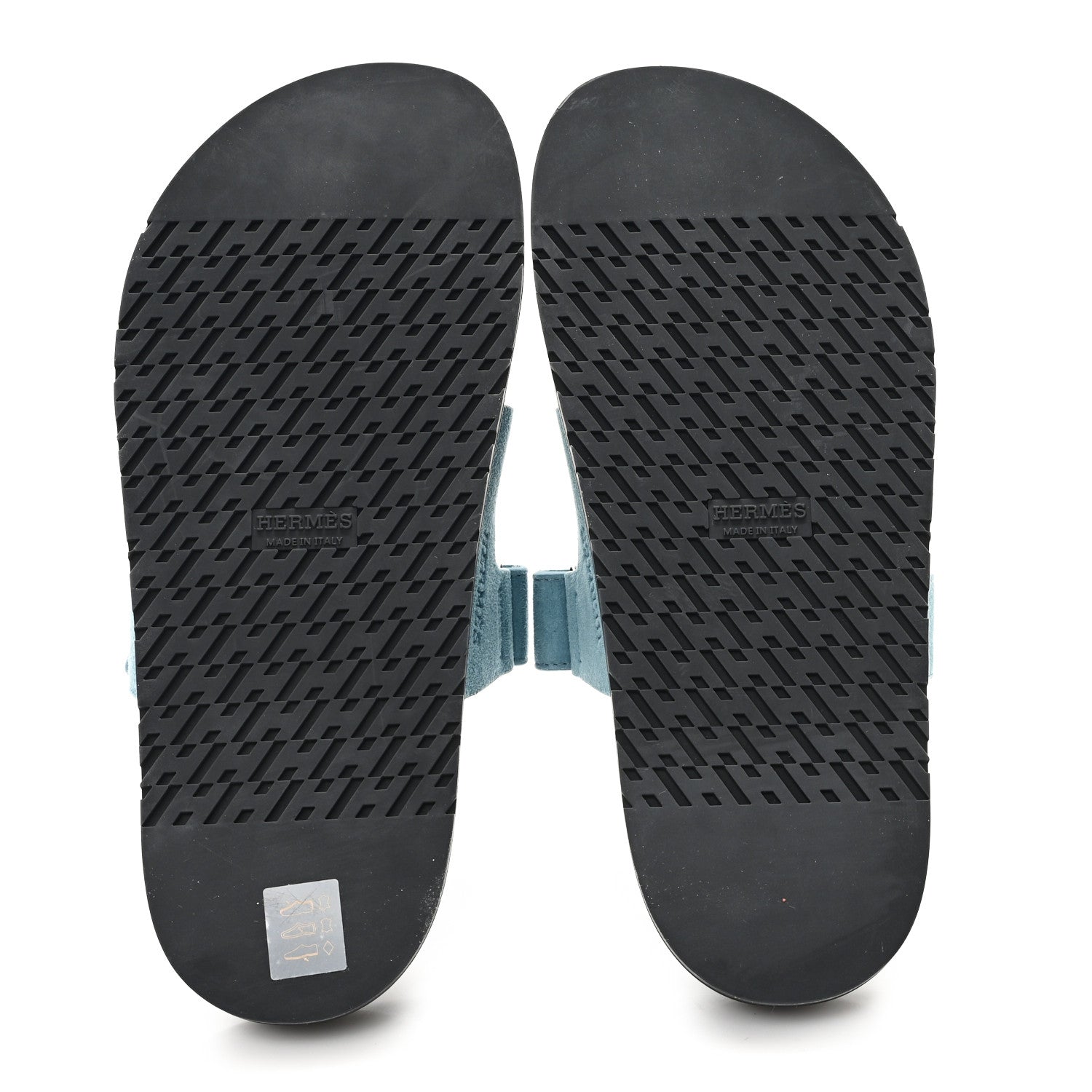 Hermes Suede Goatskin Womens Chypre Sandals 39 Bleu Mineral 6 of 10
