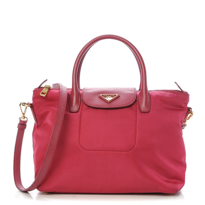 Prada Saffiano Tessuto Nylon Tote Ibisco 1 of 11