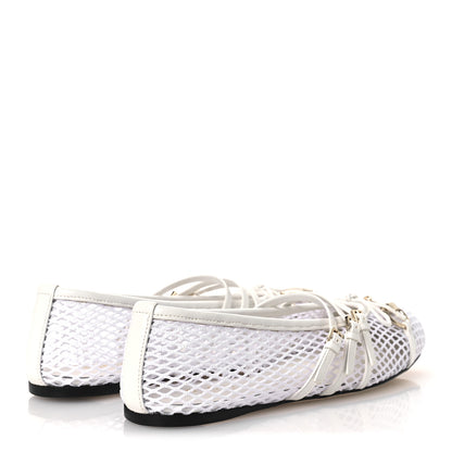 Gucci Video Net Nappa Horsebit Ballerina Flats 38.5 Great White 5 of 10