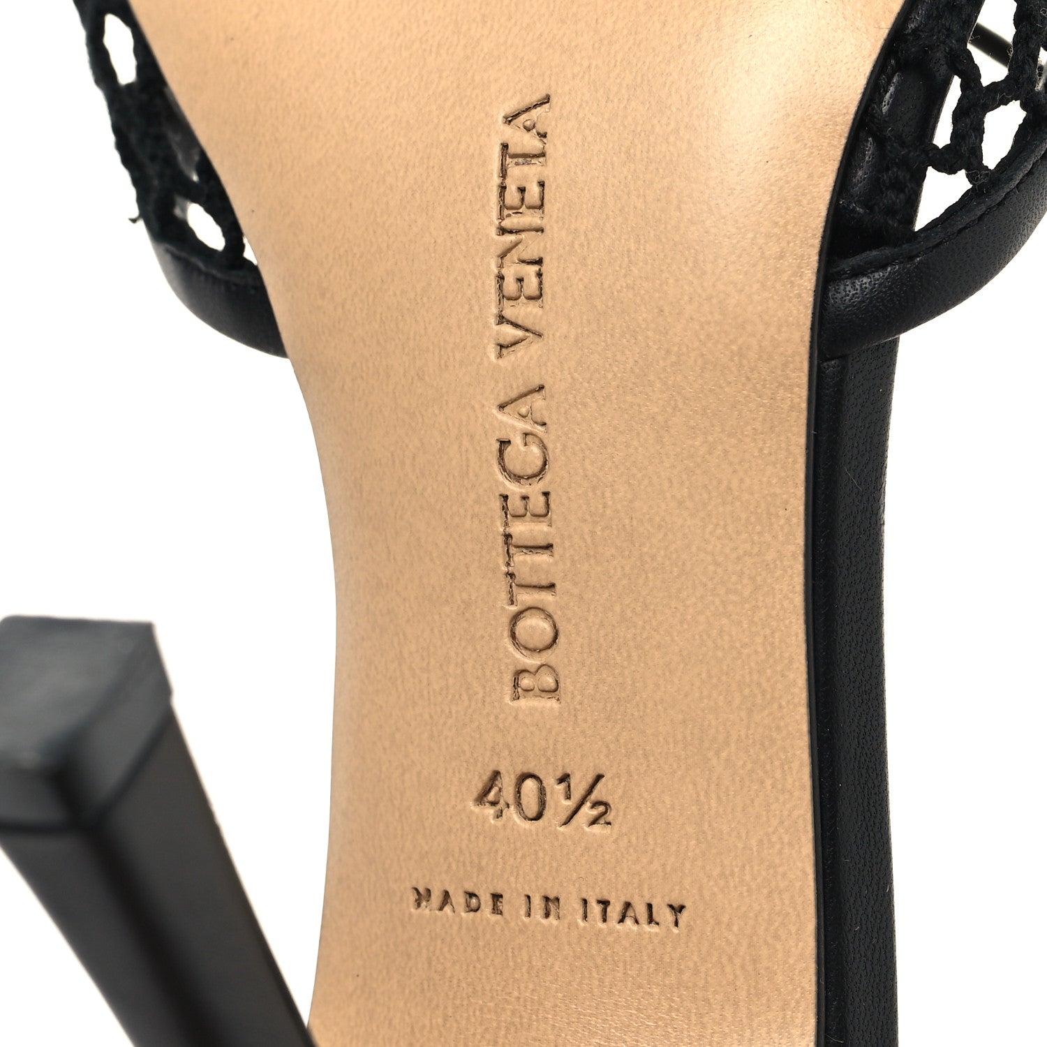 Bottega Veneta Mesh Nappa Stretch Ankle Tie Sandals 40.5 Black 6 of 7