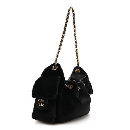 Chanel Pony Hair Mini Chanel 25 Handbag Black Black 3 of 11